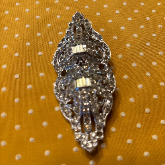 Art Deco Double Clip Brooch - Picture 8 of 8
